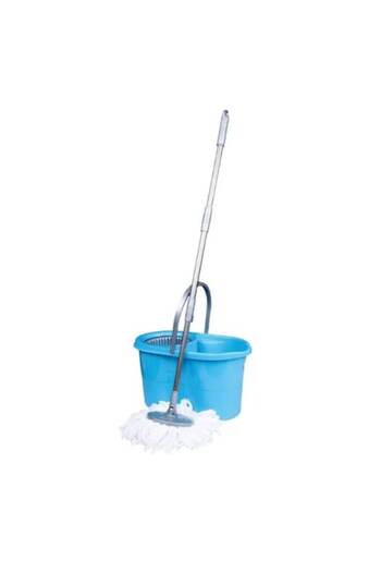 Nova Home Galeata 16L Albastra cu Mop Rotativ 360 si Rezerva Microfibra Alba