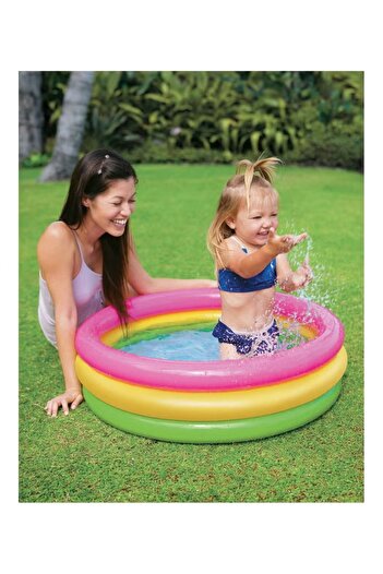 Intex Sunset Glow Inflatable Kiddie Pool 34x10 inch