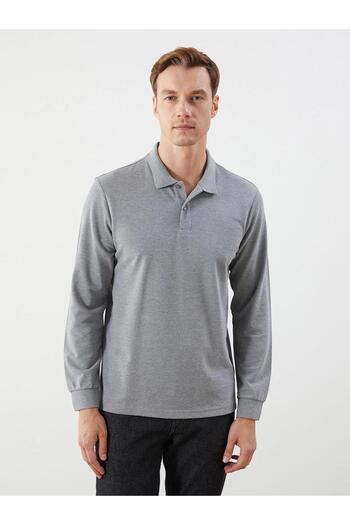 LC Waikiki Lcwaikiki Classic Polo Neck Long Sleeve Pique Men's T-Shirt (W5)