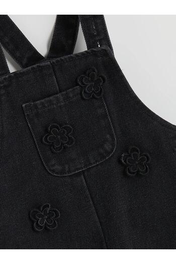 LC Waikiki Lcw Baby Flower Embroidered Girl's Jean Salopet (W5)