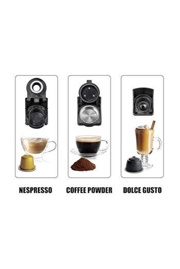 DLC 3-in-1 Coffee Machine 700ml 1400W – Espresso, Cappuccino & Latte Maker, 15 Bar