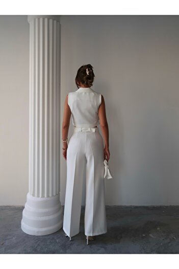Swass Rachel Vest Double Suit Ecru