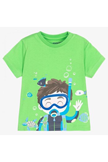 MAYORAL Baby T-shirt green with print