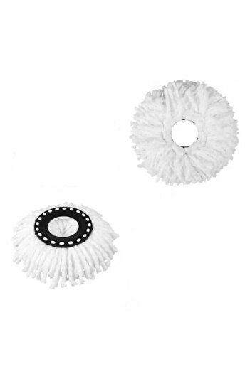 OEM Set 2 rezerve mop rotativ, Microfibra, Alb, 16 cm