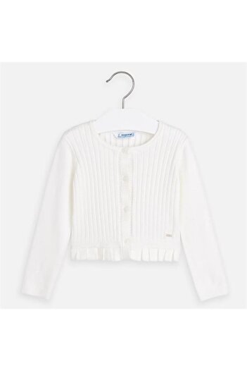 MAYORAL White Cardigan, 6 Months, 68 cm