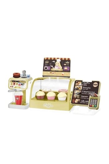 Creative World Toys Interactive Toy, Coffee Shop Set with Accessories, Sounds and Lights, Multicolor, 35 cm