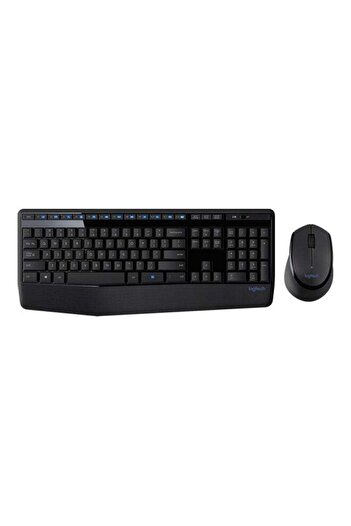 logitech مجموعة لوحة المفاتيح والماوس اللاسلكية MK345 باللون الأسود