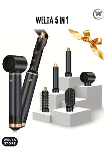Welta Airwrap Pro Multi-Styler Complete Long Air Blow Hair Styler & Dryer 5 in 1 Set