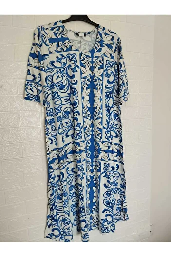 anne moda ankara Summer, Elbow Sleeve, Sweat Proof, Zero Collar, a Model Dress