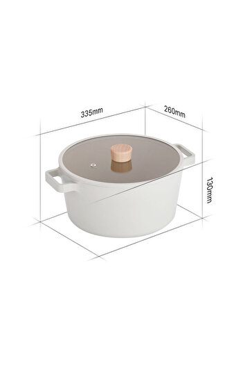 NEOFLAM FIKA saucepan, 26 cm - 5.4 L, with glass lid