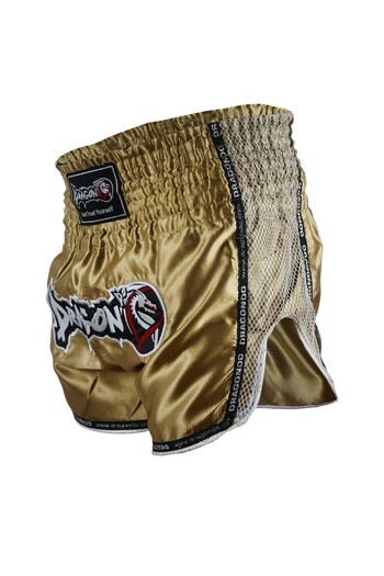 Dragondo Mt3076 Shiny Muay Thai Gold Kick Boxing Shorts