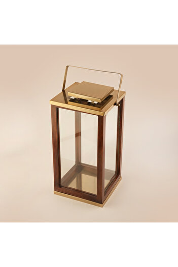 Lucerna Ramadan Small Lanterns Stainless Steel, Gold 20*10*10Cm