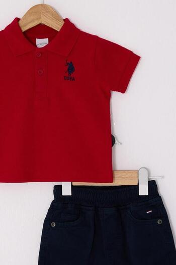 U.S. Polo Assn. Kids U.S Polo Assn Usb2630 Baby Boy Pique T-Shirt 2 Piece Set