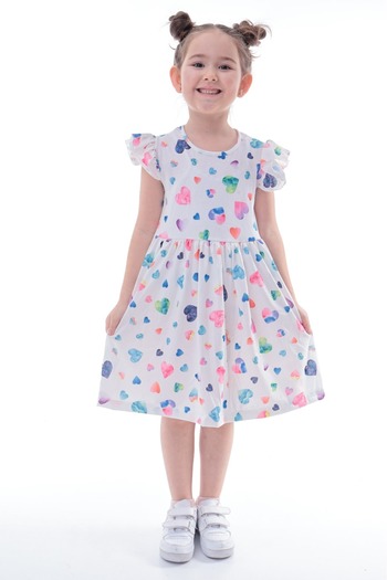 Fox Moda 2-Piece Lycra Printed Girl's Dress