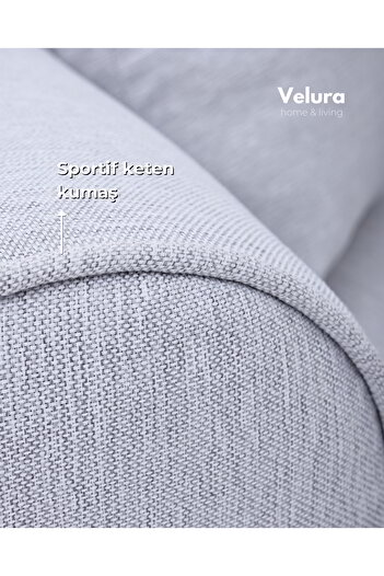 Velura Home & Living Valo Üçlü Kanepe & 3' lü Koltuk - Antrasit