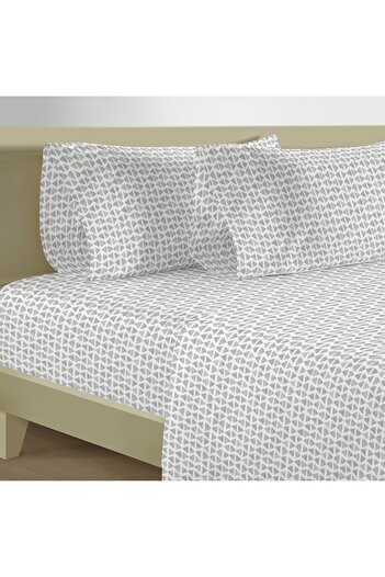 Cottage 200TC cotton fitted sheet - 180*200cm, grey