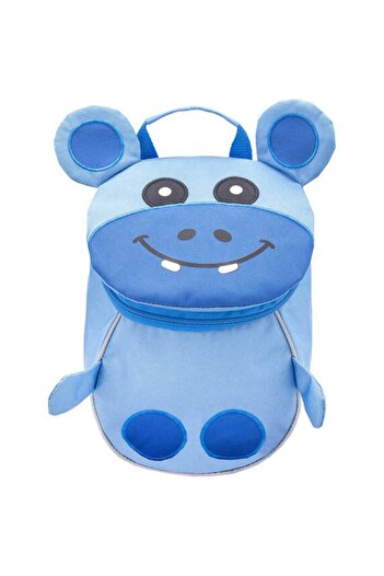 Belmil Rucsac mini cu animale, culoare albastră, design mini hipopotam, material poliester, dimensiuni 25x18x11 cm