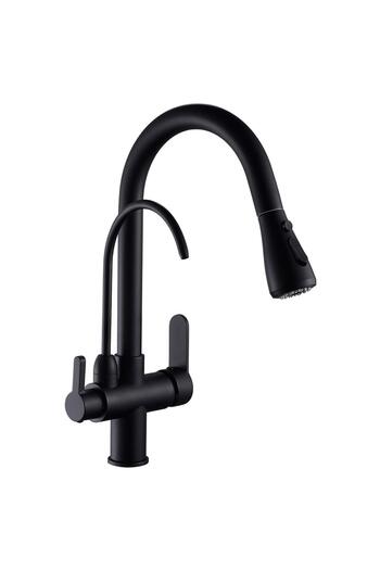 Rain Drop De la Robinetul Meu 3-way kitchen faucet, purified water filter outlet, matte black