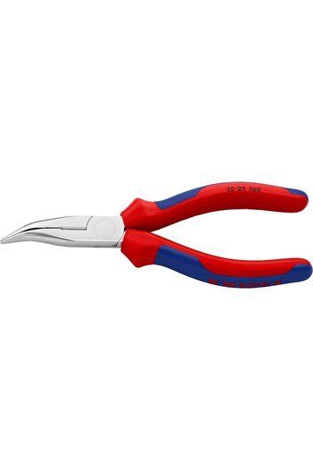 Knipex Bent Nose Pliers, Chrome-Plated, KNIPEX, 160 mm