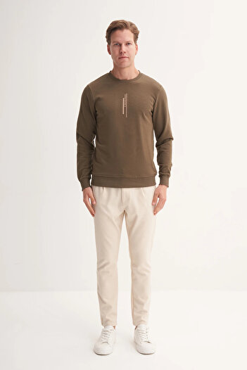 Cazador Slim Fit Seasonal 3 Thread Cotton Blended Sweatshirt-54185