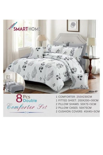 smart home 100% microfiber double bed sheet, comfortable filling bed sheet set, 8-piece set, 250x230cm