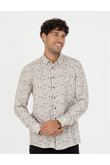 Pierre Cardin Men's Slim Fit Long Sleeve Shirt