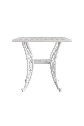 HubRom HubRom Garden Furniture Set, 1xSquare Table (75x75x72), 3xISTANBUL Chair (43x42x50x91) White