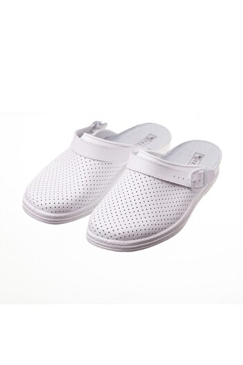 Tellus Leather medical clogs 74-08/01, White