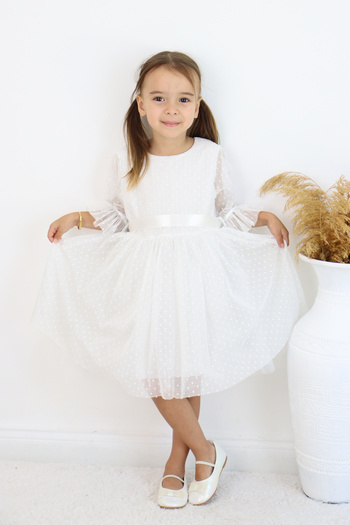 Şenkız Φόρεμα για κορίτσια Princess Model Polka Dot Holiday