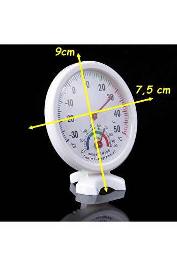 Genel Markalar Oda Termometre Sıcaklık Ve Nem Ölçer Plastik 7,5cm Analog Sıcaklık Nem Ölçer Termometre Higrometre