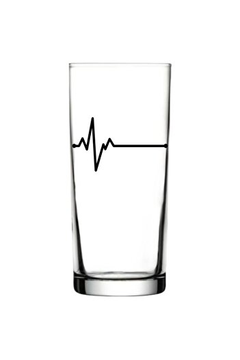 Özcan Tasarım Heartbeat Printed Rakı Glass - Heartbeat Rakı Glass