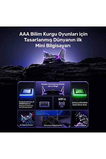 RaXius Vector GX-I129.3070A021 i9-12900H 64GB 1TBSSD RTX3070 W11P Mini PC