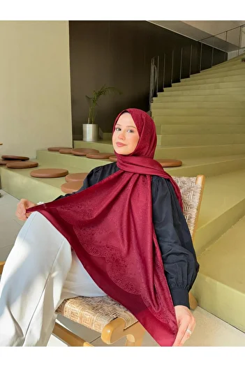 Mira İpek Shine Pattern Jacquard Shawl