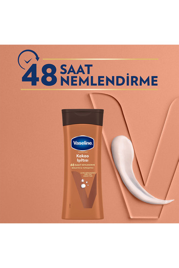 Vaseline Vücut Losyonu Kakao Işıltısı Parlaklığını Kaybetmiş ve Kuru Ciltler İçin 400 ml
