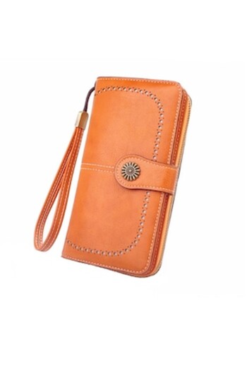 OEM Women's Wallet, Leather, with Strap, Orange, 195x105x35mm