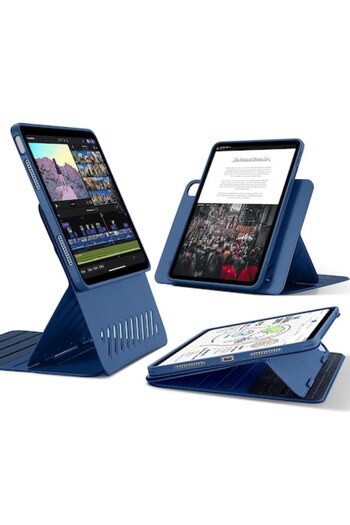 WOW Husă compatibilă cu iPad Air 4 2020/Air 5 2022/Air 11 2024/Air 11 2025, J51, Plastic, Albastru