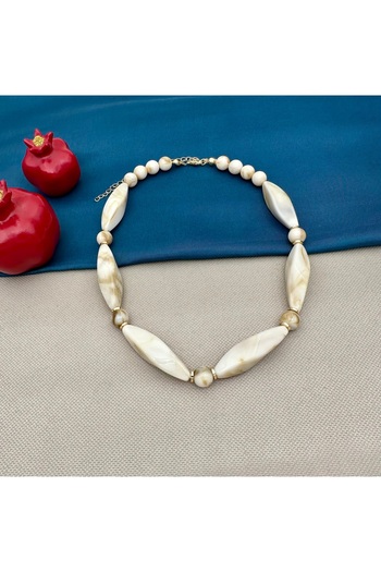 Opia Takı & Aksesuar Marble Look Bead Necklace