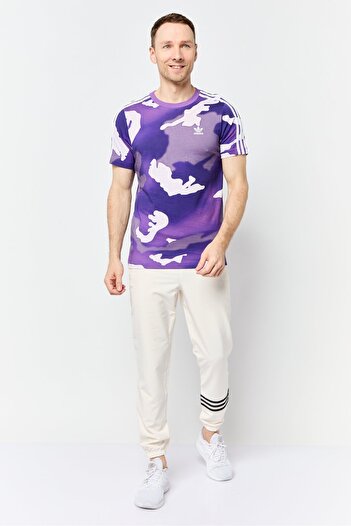 adidas Men Sportswear Fit Short Sleeve Camouflage Outdoor T Shirt, Multicolor