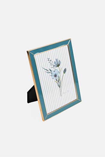 Enchante Accessories Floral Pattern Photo Frame, Blue
