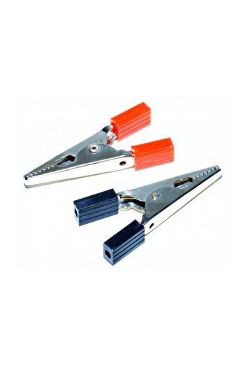 Dali Set of 2 Crocodile Clips, 50mm, Plastic and Metal, Silver