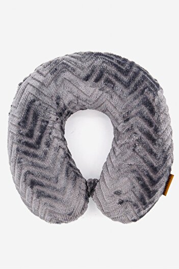Ellen Tracy Embossed Therapeutic Travel Pillow, Grey
