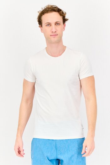 s.Oliver Men 2 Pieces Crew Neck Short Sleeve Plain Undershirt, Multicolor