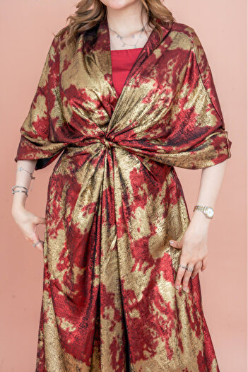 IKKXA Shimmer Wrap Design Elegant Jalabiya