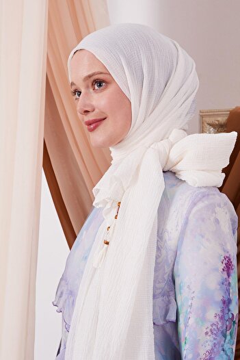 LuvenSara Muslin Shawl White