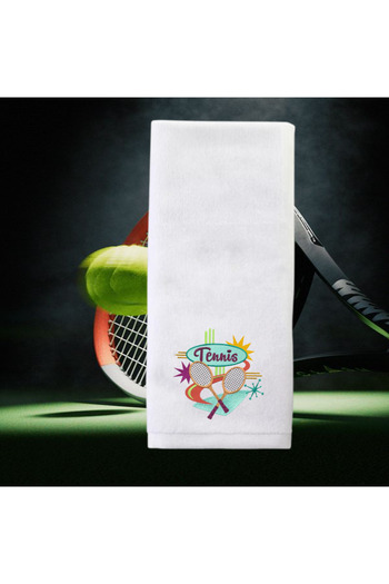 Ursa Tennis Racket Designed Embroidered Sport Towel 50X90