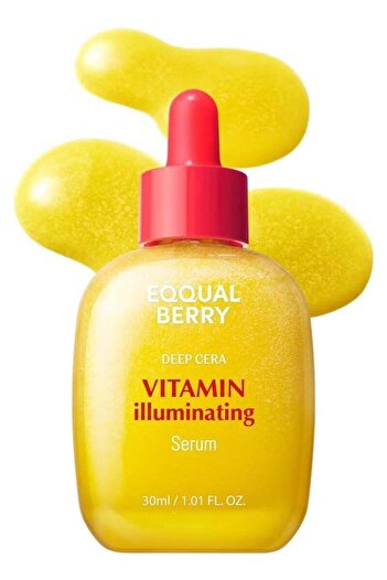 EQQUALBERRY [100% Original] Vitamin C Brightening Serum with Niacinamide, Ceramides & Hyaluronic Acid, 30ml
