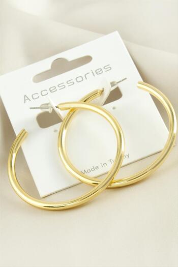 feryal Pipe Hoop Earrings 4.5 cm