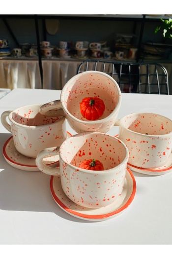 Banuart Handmade Gift Ceramic Coffee Cup Mug with Pumpkin