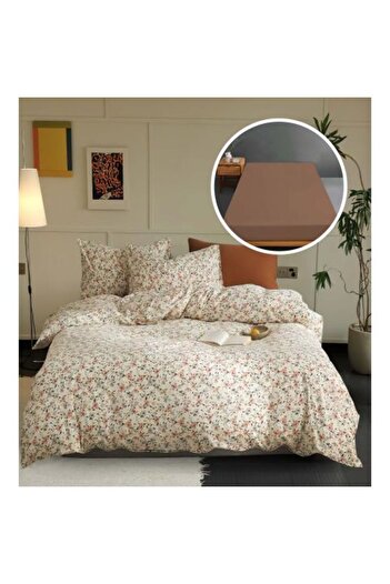 Ralex 100% Cotton Tricot Bed Linen with Mattress Cover, Cappuccino, Sulphur, Pampering