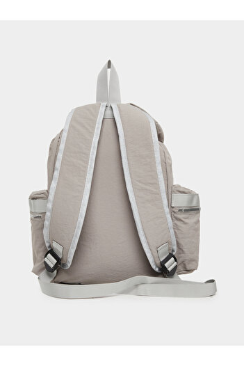 Styli Women Grey Buckle Strap Backpack